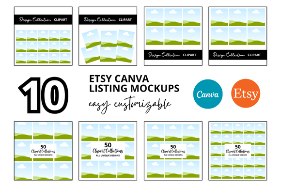 10 Clipart Etsy Listings Mockup: A Designer's Guide to Professional Digital Product Presentation