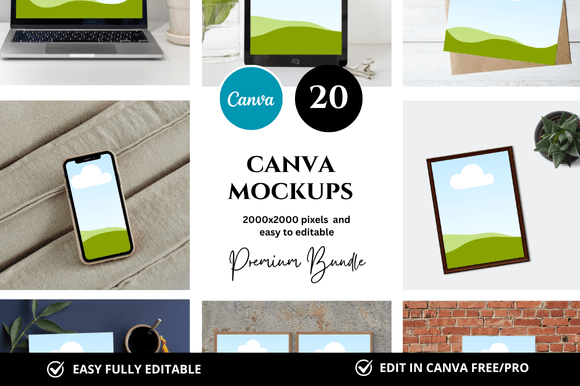 20 Photo Canva Mockup: Elevate Your Visual Design Workflow