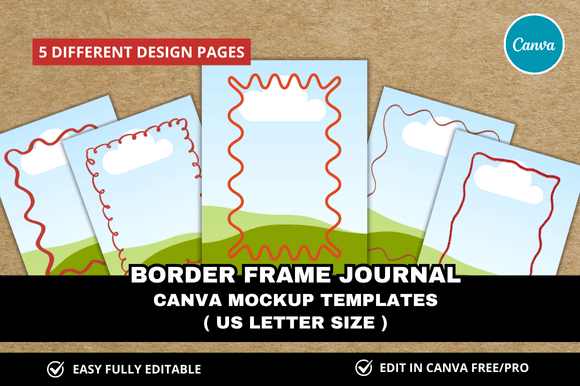 5 Frame Border Journal Template: A Designer's Essential Tool