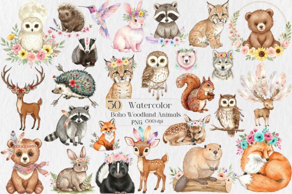 Boho Woodland Animals Watercolor Clipart: A Designer's Guide