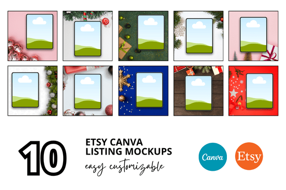 Christmas Etsy Canva Mockup: Elevate Your Digital Shop Listings