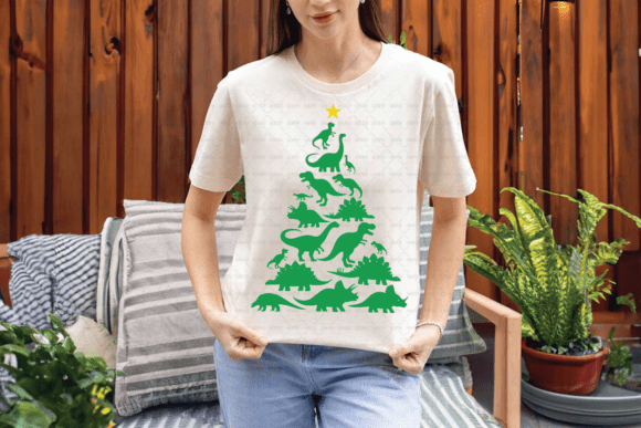 Dinosaur Christmas Tree PNG: A Unique Holiday Design Asset