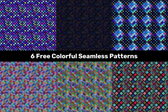 Elevate Your Projects with 6 Free Colorful Seamless Patterns