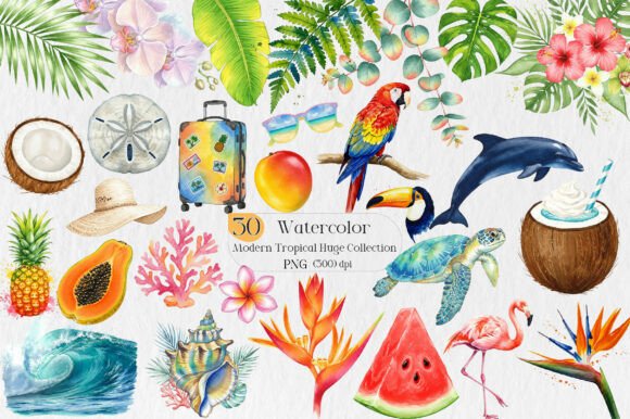 Modern Tropical Huge Collection: Elevate Your Visual Design