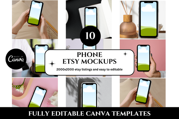 Streamline Your Etsy Shop with Professional Phone Listings Mockups