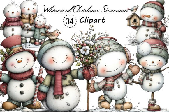 Whimsical Christmas Snowman Clipart: A Designer's Guide